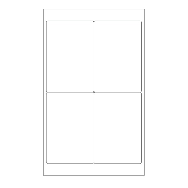 4" x 6" Laser Sheet Labels White 4 labels/sheet per Box